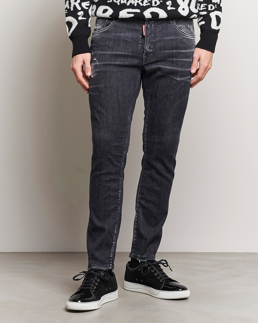 Herren | Slim fit | Dsquared2 | Skater Jeans Washed Black