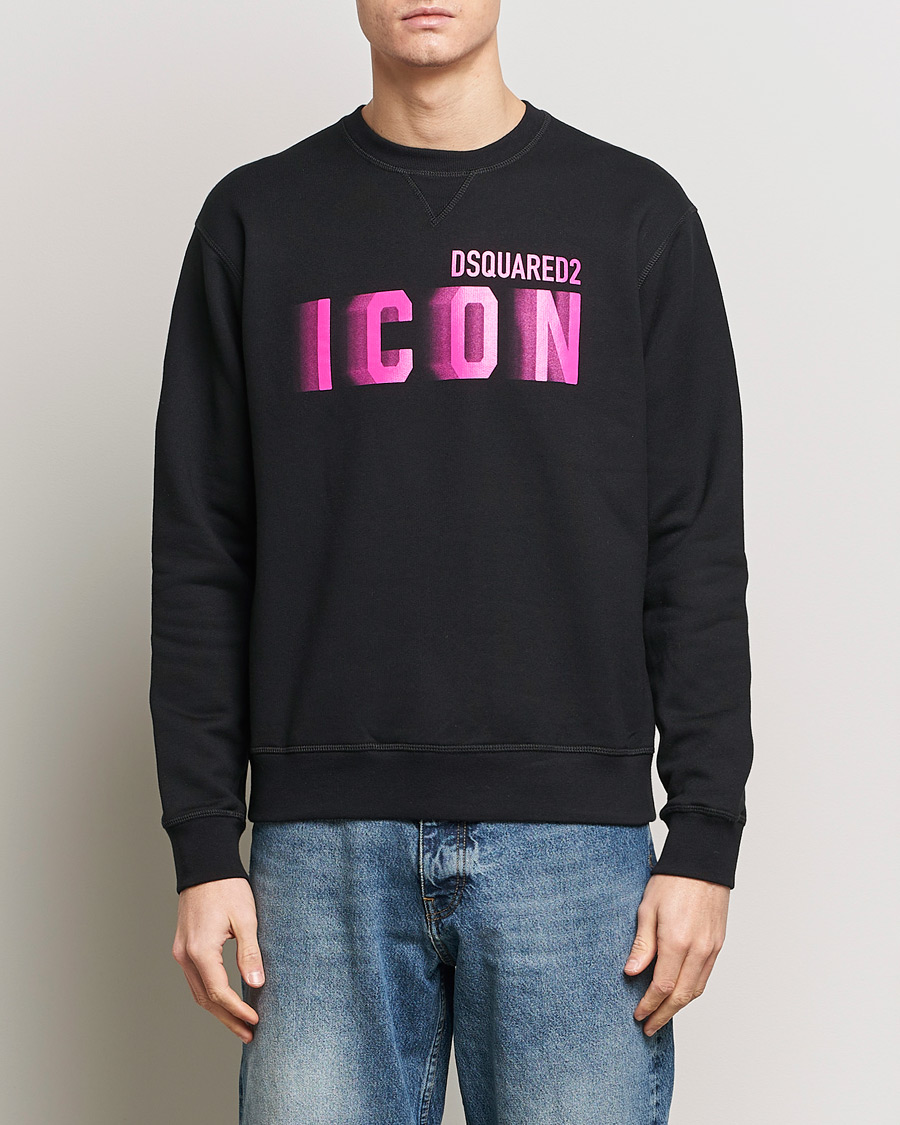 Herren | Sale | Dsquared2 | Cool Fit Icon Blur Crew Neck Sweatshirt Black