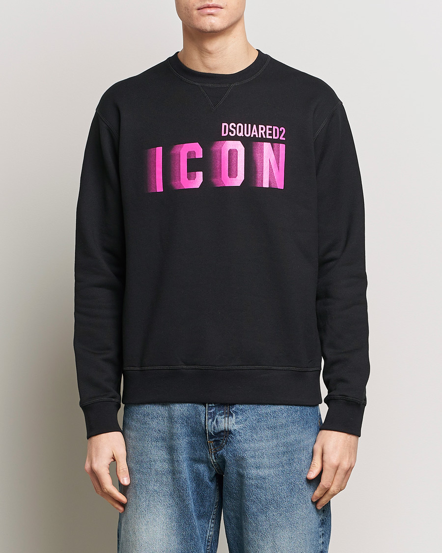 Herr | Tröjor | Dsquared2 | Cool Fit Icon Blur Crew Neck Sweatshirt Black