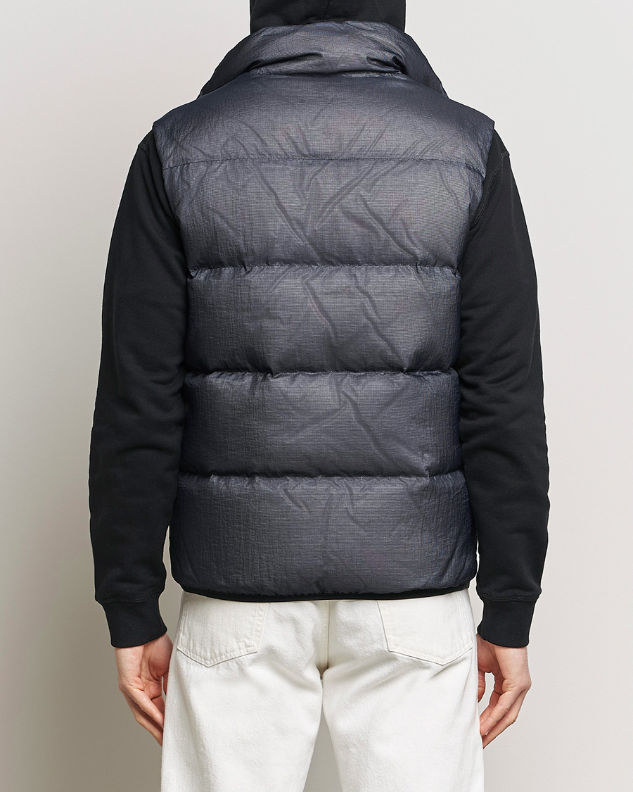 Leather down vest sale