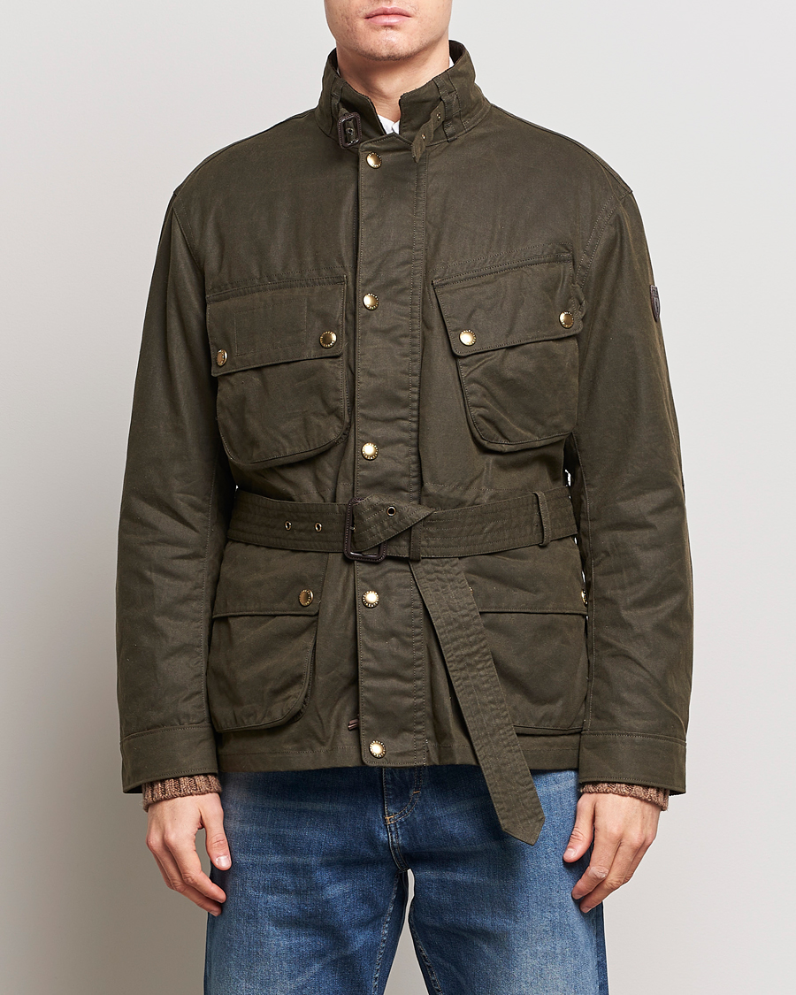Herren | Feldjacken | Polo Ralph Lauren | Waxed Field Jacket Oil Cloth Green