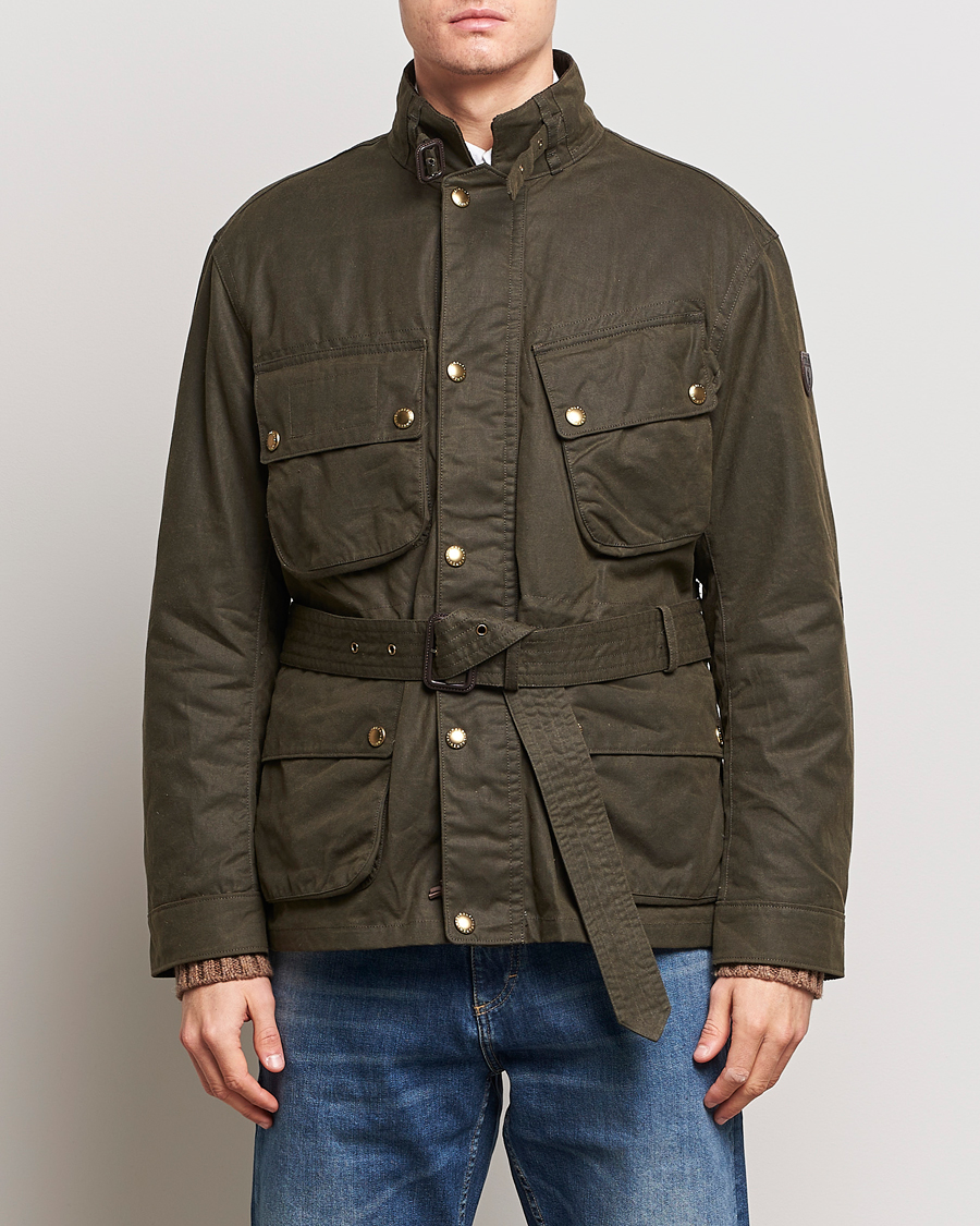 Herren | Sale kleidung | Polo Ralph Lauren | Waxed Field Jacket Oil Cloth Green