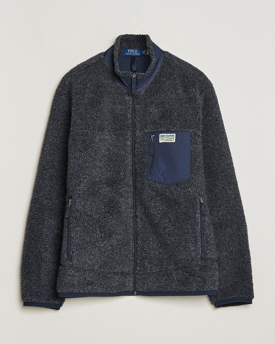 Herren | Jacken | Polo Ralph Lauren | Hi-Pile Fleece Full-Zip Jacket Aviator Navy