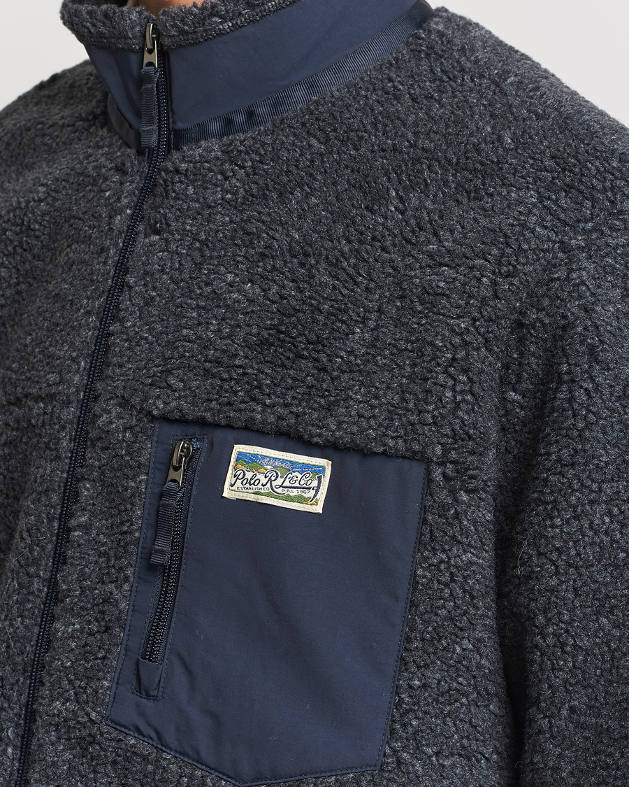 Herren | Jacken | Polo Ralph Lauren | Hi-Pile Fleece Full-Zip Jacket Aviator Navy