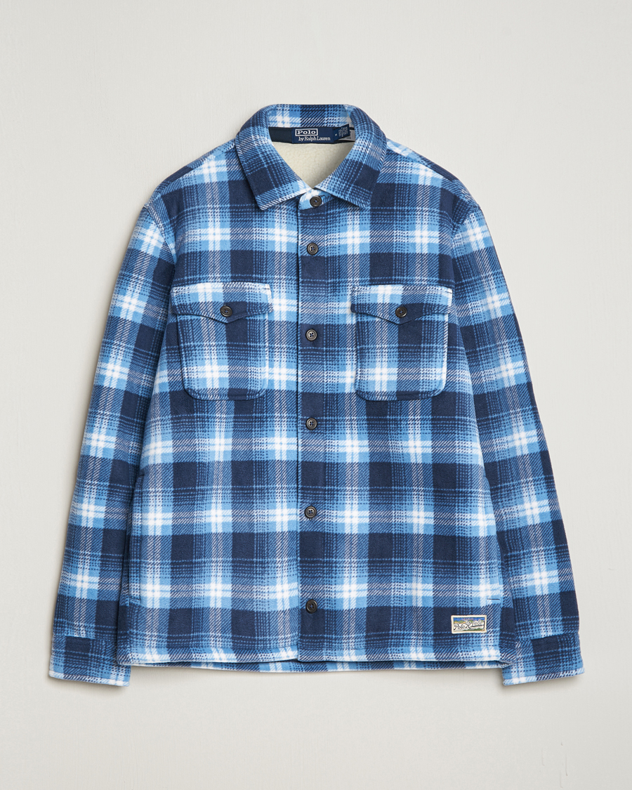 Herren | Polo Ralph Lauren | Polo Ralph Lauren | Magic Fleece Outdoor Shirt Jacket Ombre Blue