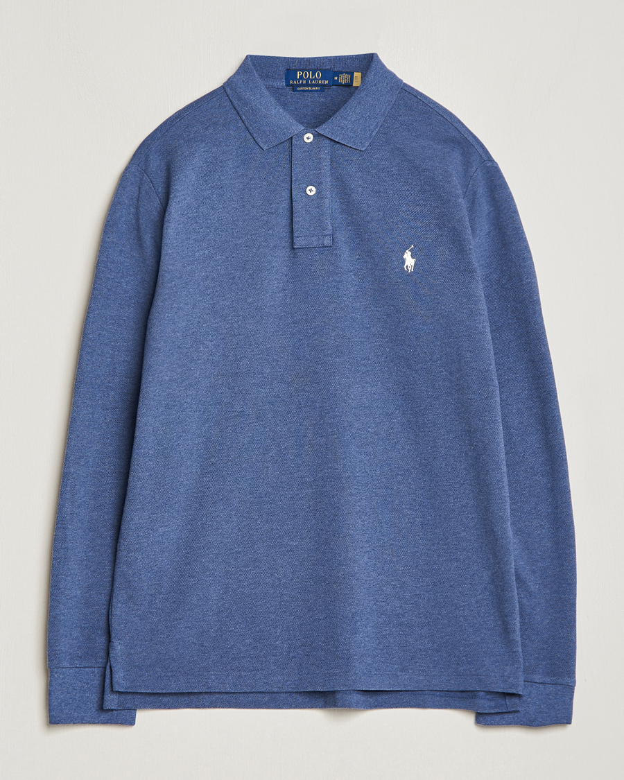 Herren | Pullover | Polo Ralph Lauren | Custom Slim Fit Long Sleeve Polo Navy Heather