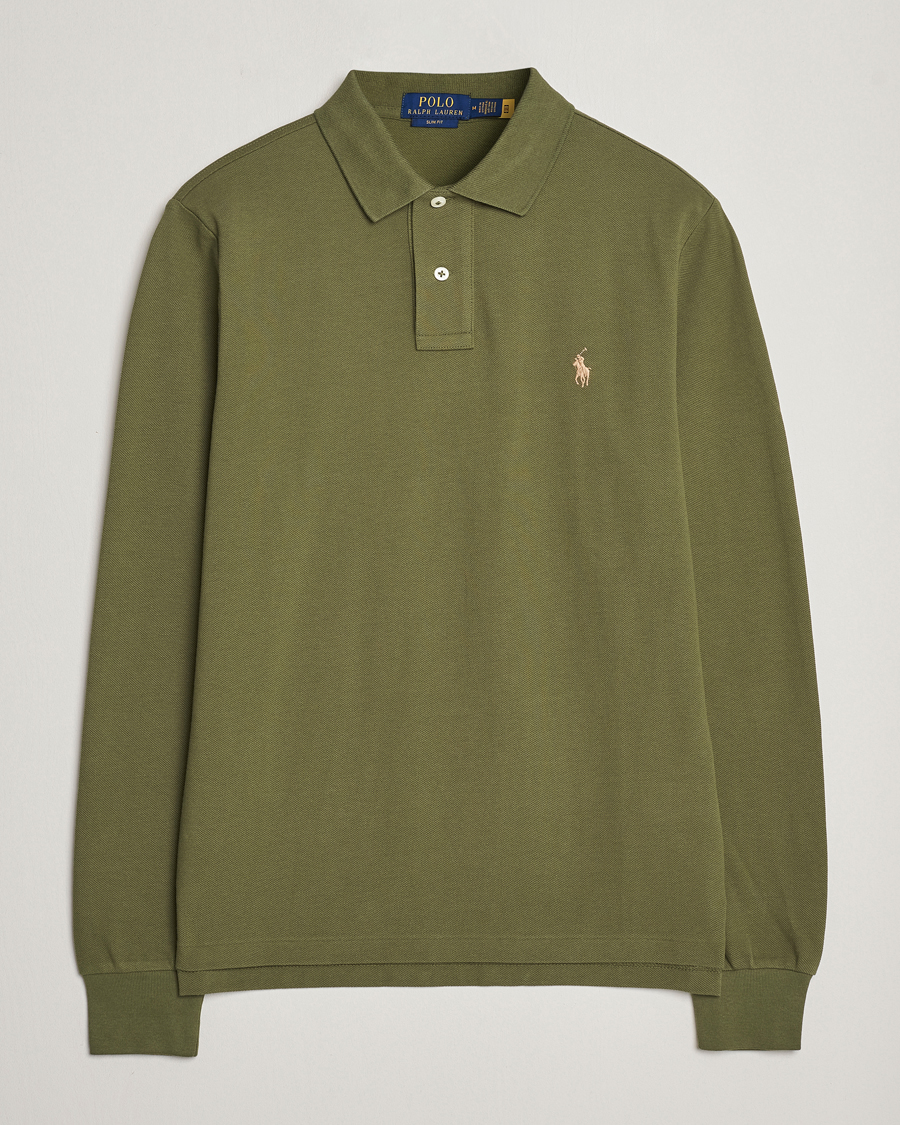 Herren | Pullover | Polo Ralph Lauren | Slim Fit Long Sleeve Polo Dark Sage