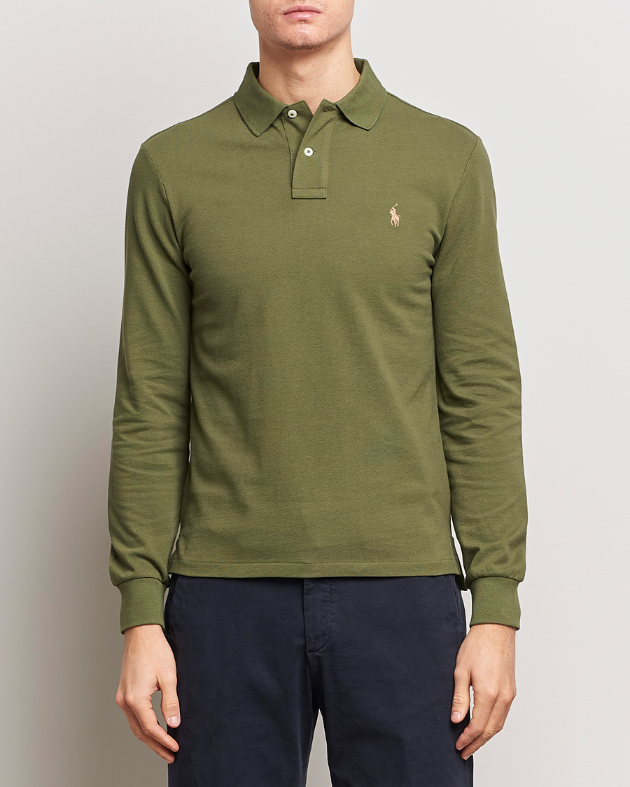 Herren | Sale kleidung | Polo Ralph Lauren | Slim Fit Long Sleeve Polo Dark Sage