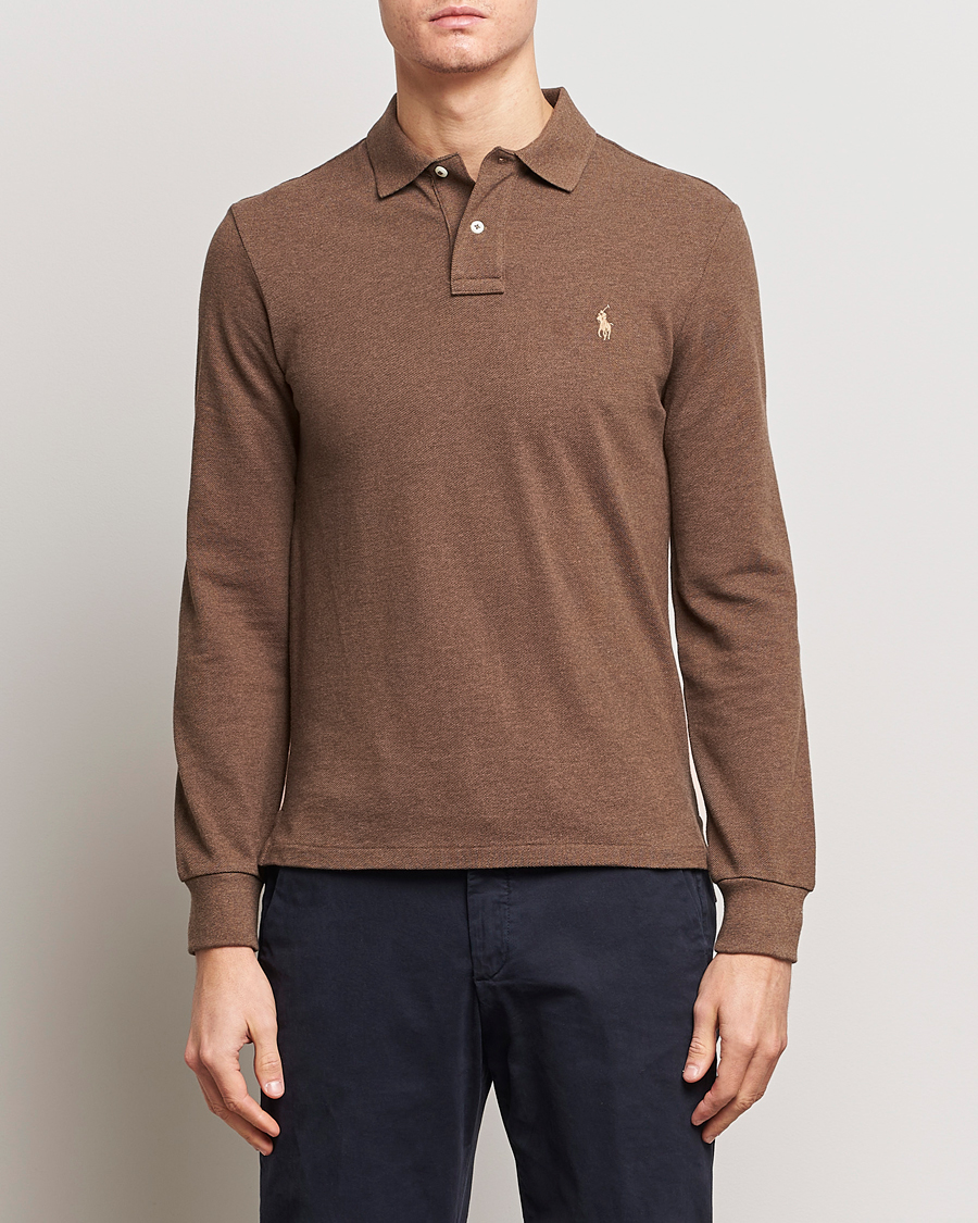 Herren | Langarm-Poloshirts | Polo Ralph Lauren | Slim Fit Long Sleeve Polo Cedar Heather