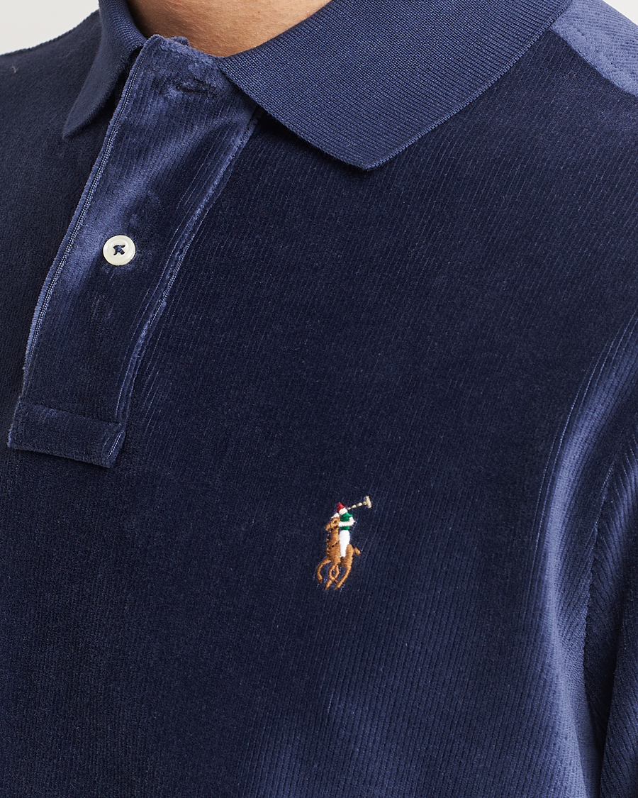 Herren | Poloshirt | Polo Ralph Lauren | Corduroy Polo Newport Navy