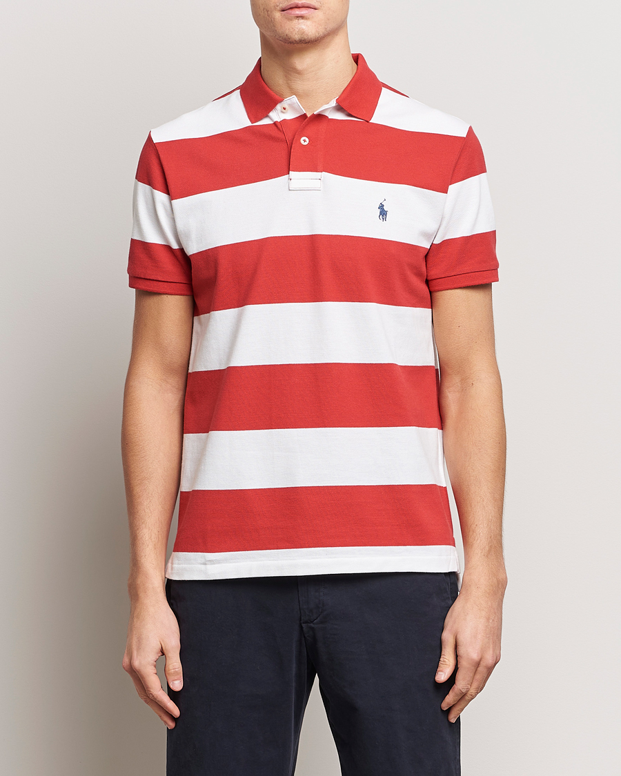 Herren | Sale | Polo Ralph Lauren | Barstriped Polo Post Red/White