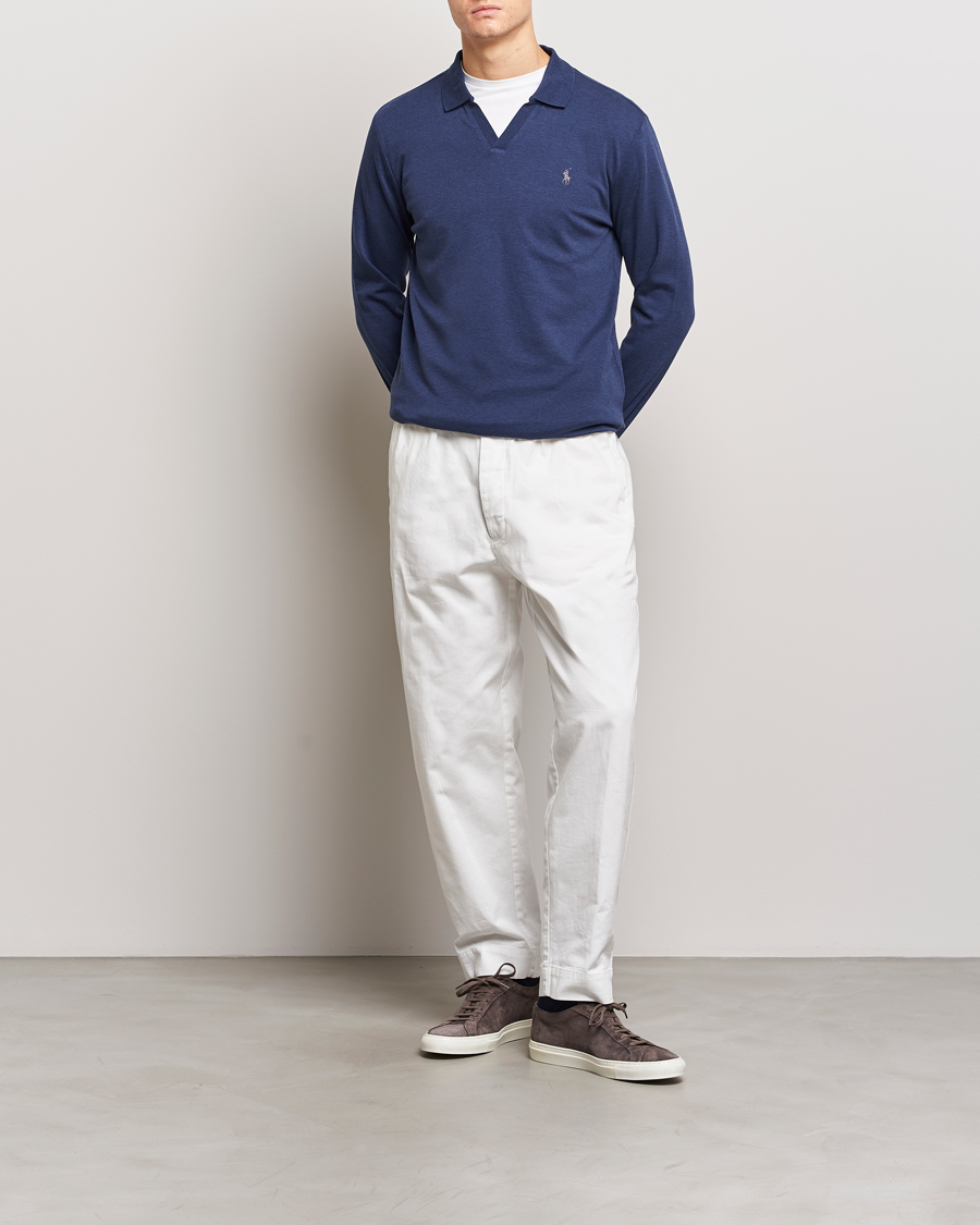 Herren | Pullover | Polo Ralph Lauren | Long Sleeve Polo Shirt Navy Heather