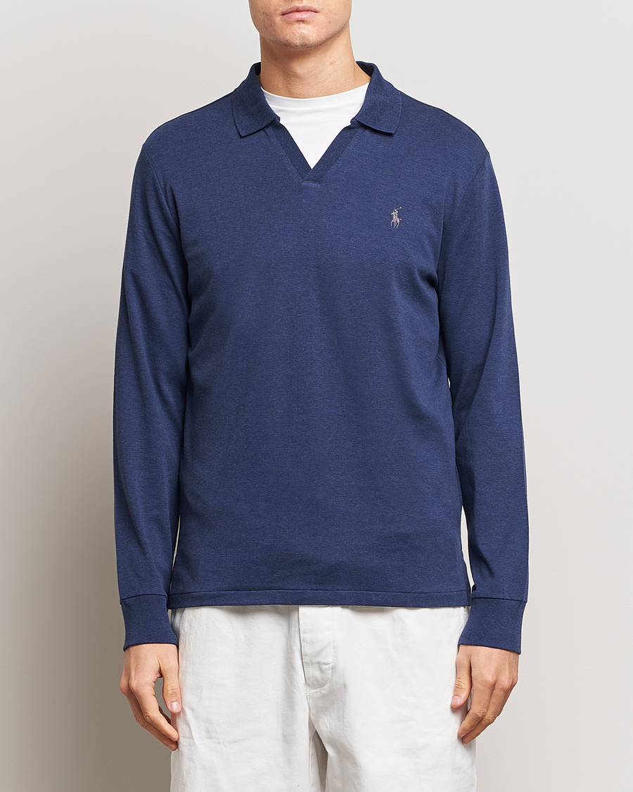 Herren | Poloshirt | Polo Ralph Lauren | Long Sleeve Polo Shirt Navy Heather 