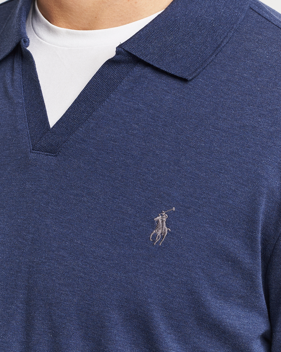Herren | Poloshirt | Polo Ralph Lauren | Long Sleeve Polo Shirt Navy Heather 