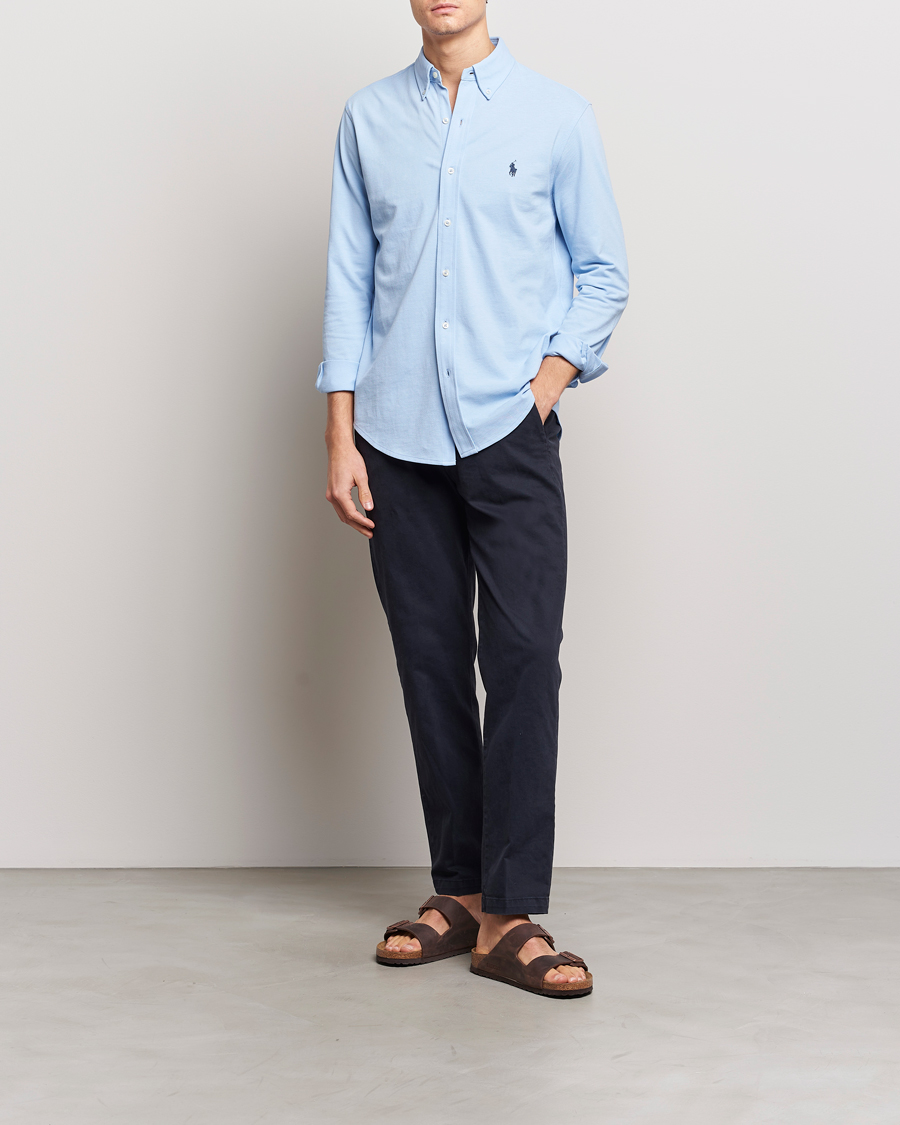Herren | Hemden | Polo Ralph Lauren | Slim Fit Featherweight Mesh Shirt Bluebell