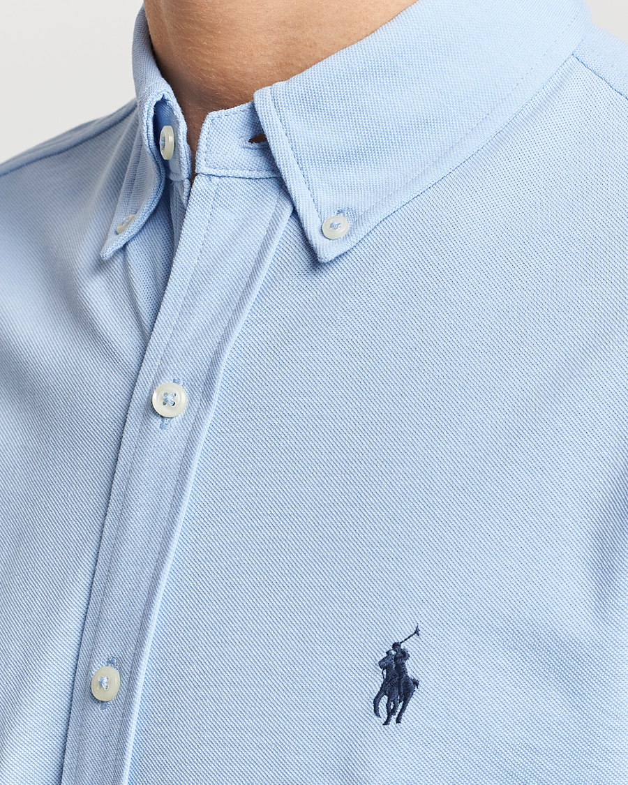 Herren | Hemden | Polo Ralph Lauren | Slim Fit Featherweight Mesh Shirt Bluebell