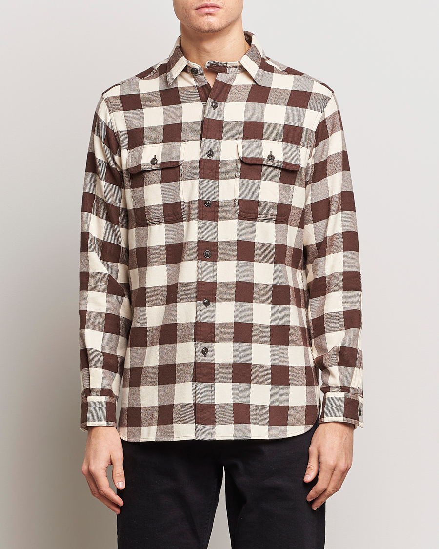 Herren | Freizeithemden | Polo Ralph Lauren | Ranch Checked Pocket Overshirt Cream/Brown