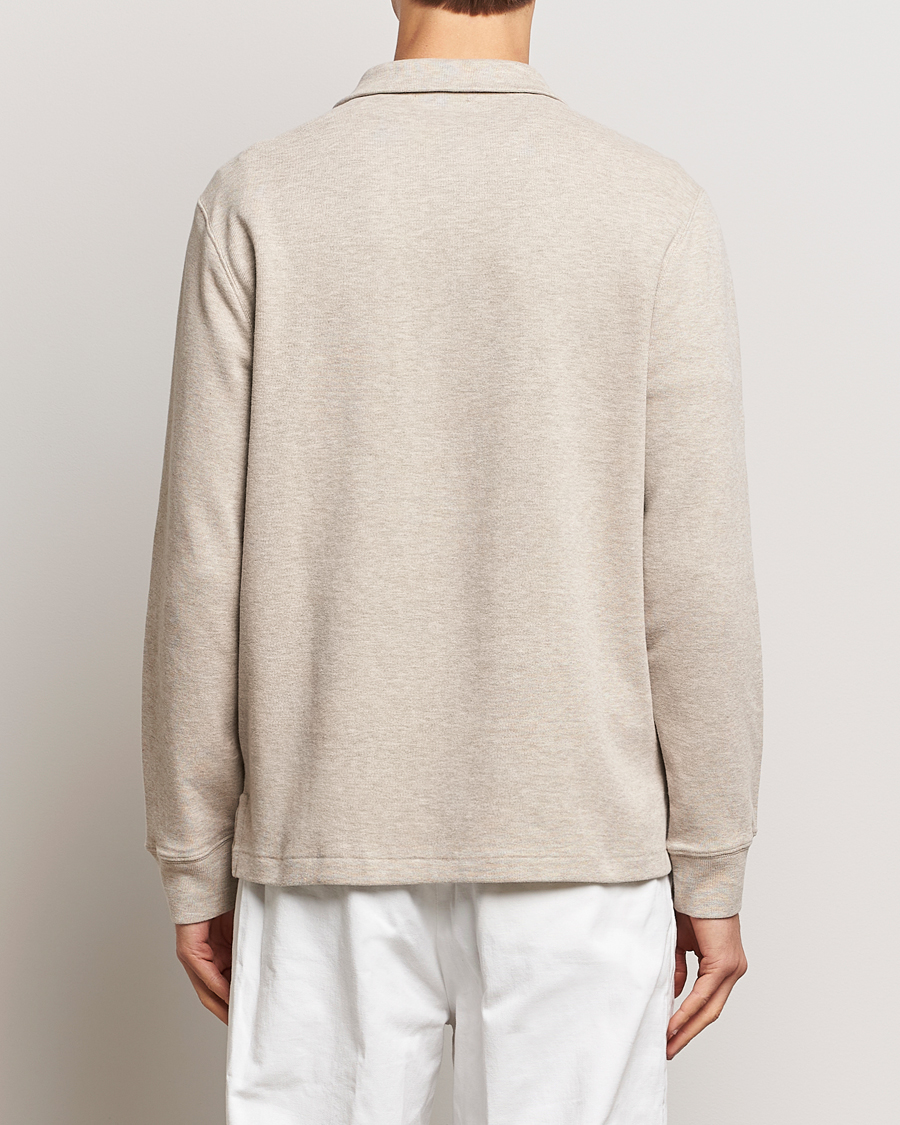 Herren | Pullover | Polo Ralph Lauren | Double Knit Jaquard Half Zip Sweater Beige Heather