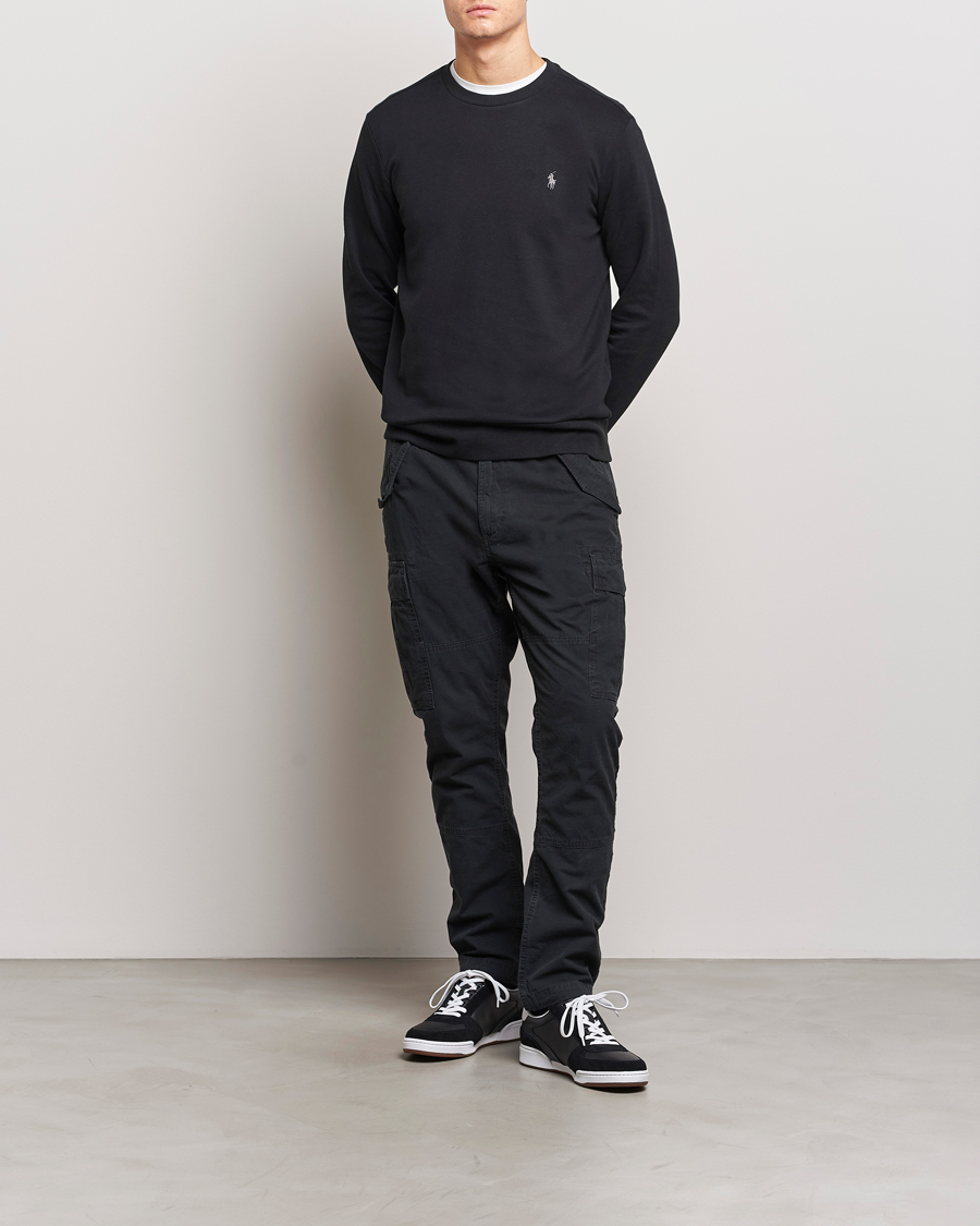 Herren | Pullover | Polo Ralph Lauren | Double Knitted Jersey Sweatshirt Black