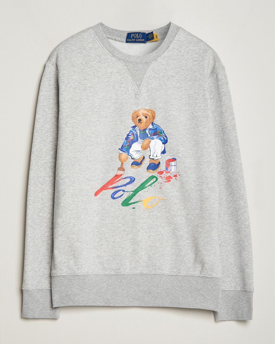 Herren | Pullover | Polo Ralph Lauren | Printed Bear Crew Neck Sweatshirt Andover Heather