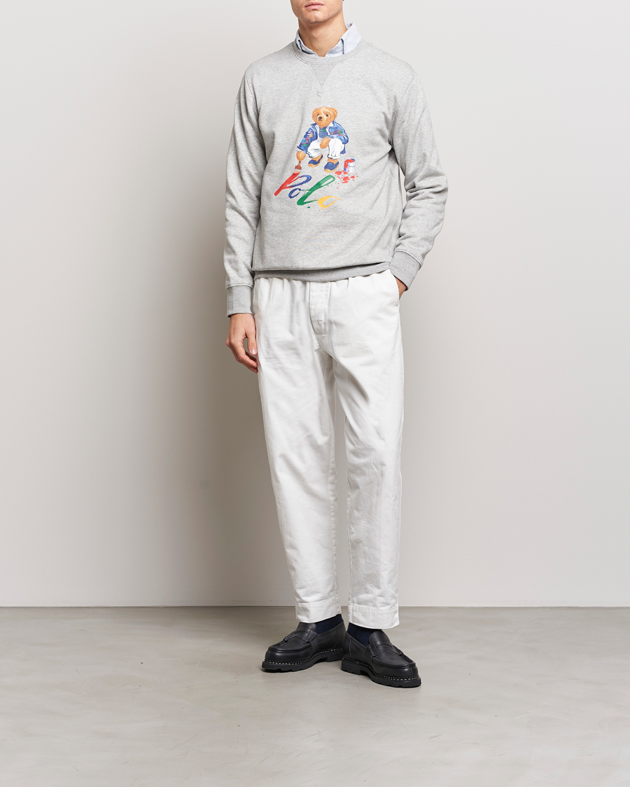 Herren | Pullover | Polo Ralph Lauren | Printed Bear Crew Neck Sweatshirt Andover Heather