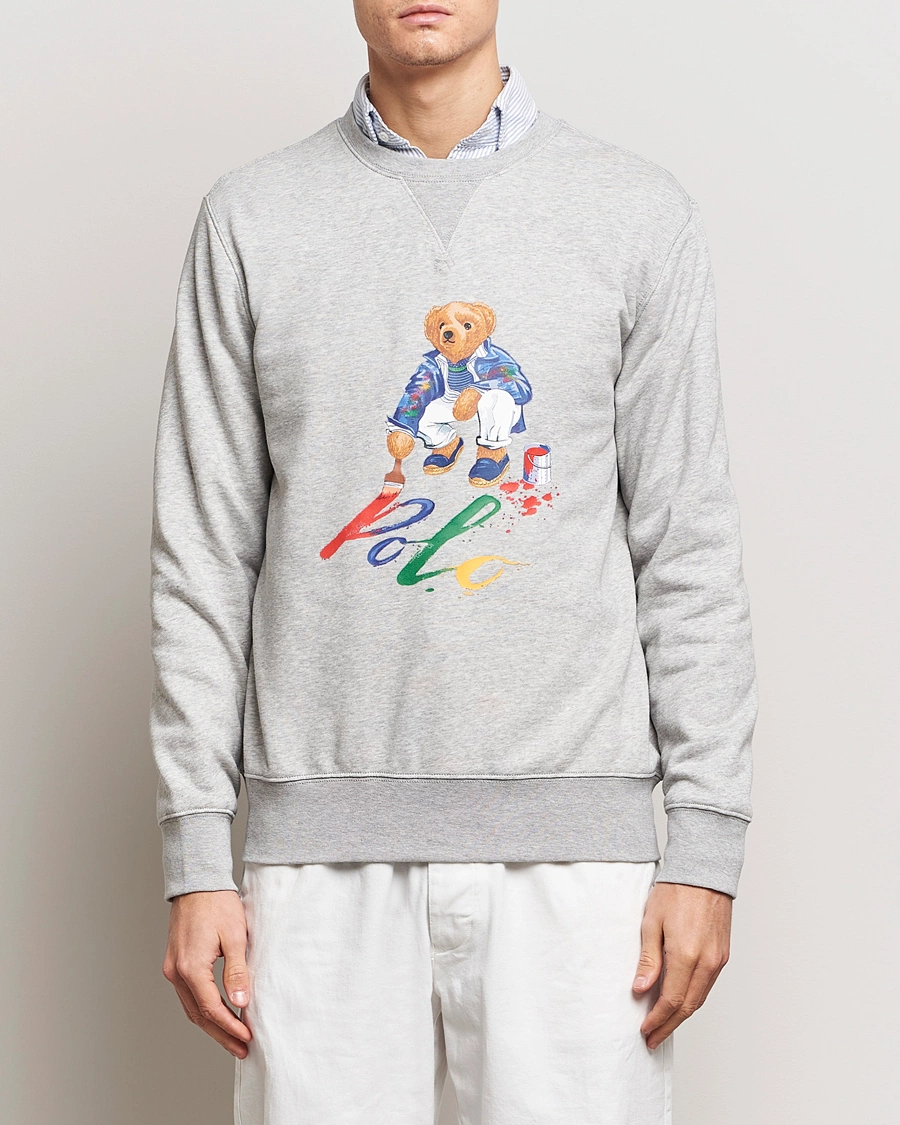 Herren | Graue Sweatshirts | Polo Ralph Lauren | Printed Bear Crew Neck Sweatshirt Andover Heather