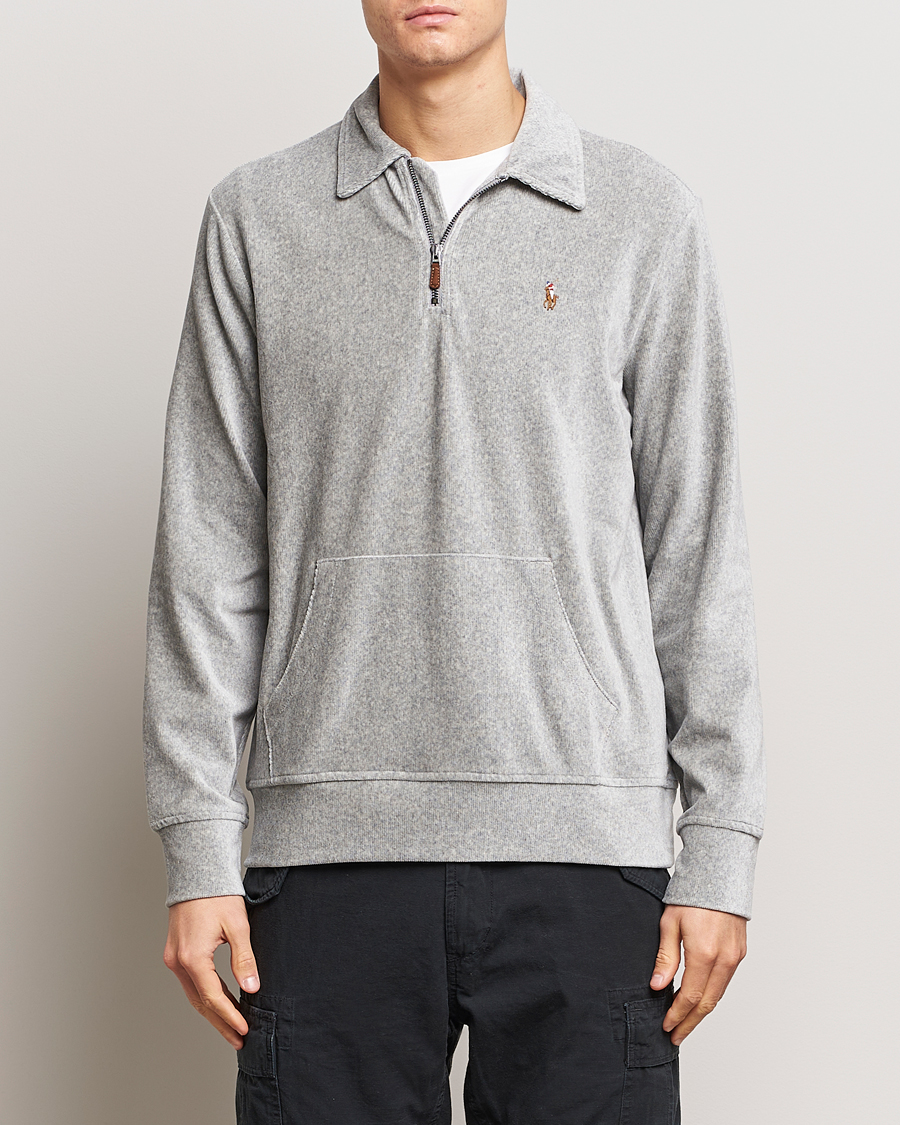 Men | Clothing | Polo Ralph Lauren | Knit Corduroy Half-Zip Andover Heather