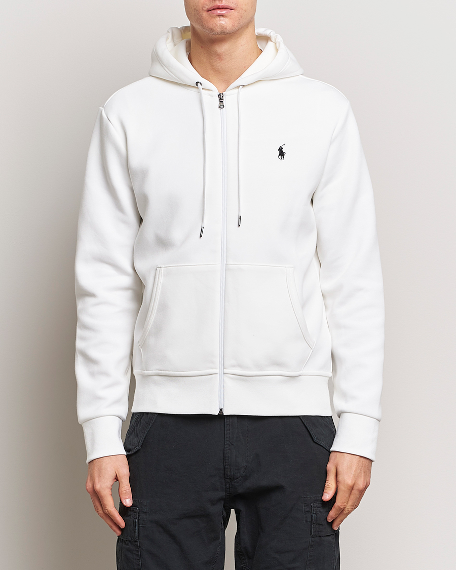 Herren | Kapuzenpullover | Polo Ralph Lauren | Double Knitted Full-Zip Hoodie White