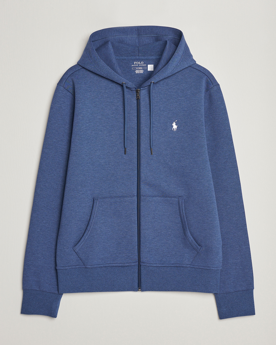 Herren | Pullover | Polo Ralph Lauren | Double Knitted Full-Zip Hoodie Blue Heather