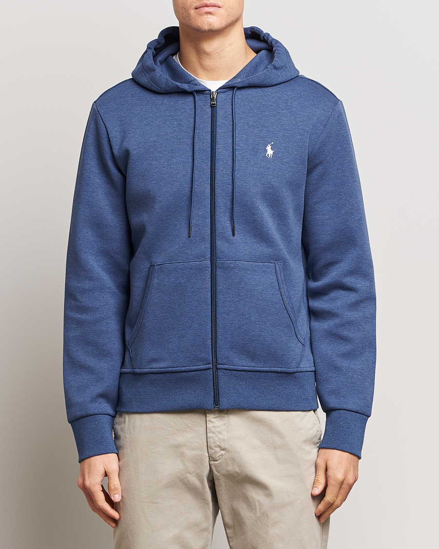 Herren | Sale kleidung | Polo Ralph Lauren | Double Knitted Full-Zip Hoodie Blue Heather