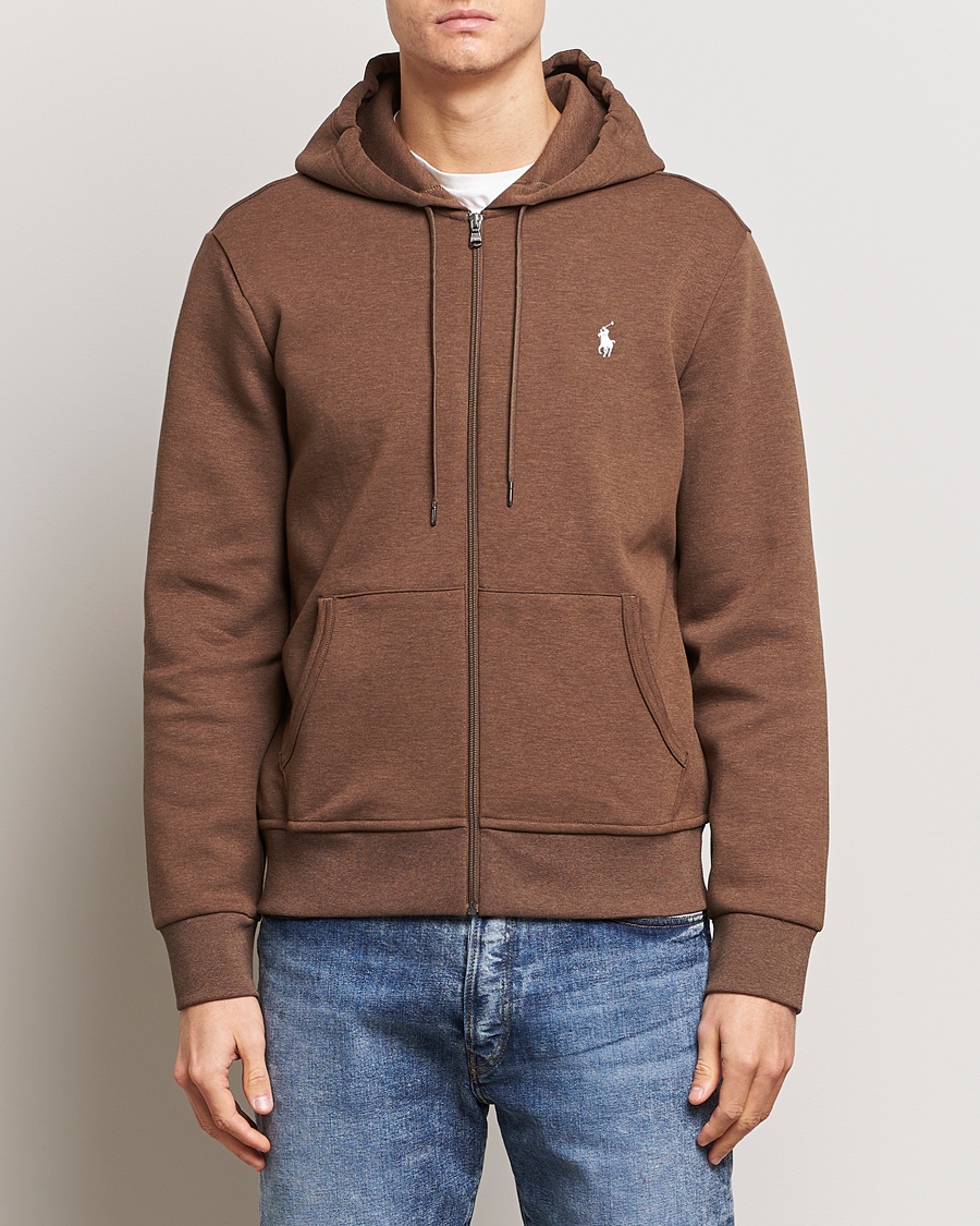 Herr | Huvtröjor | Polo Ralph Lauren | Double Knitted Full-Zip Hoodie Cedar Heather