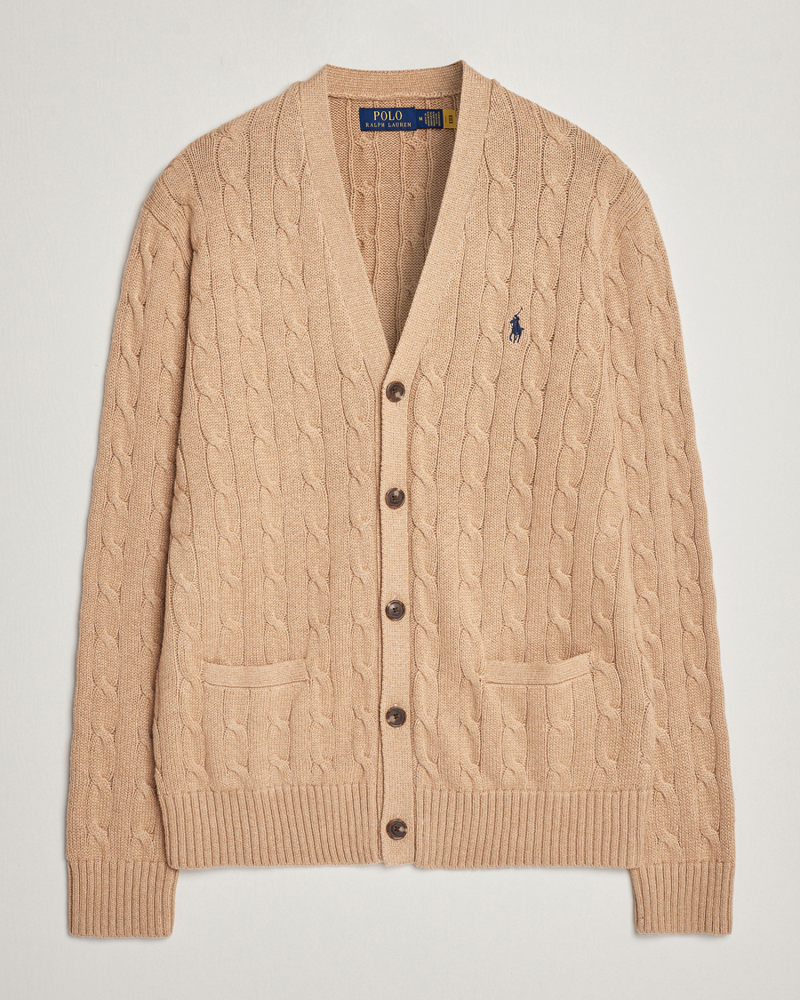 Herren | Pullover | Polo Ralph Lauren | Cotton Cable Cardigan Camel Melange