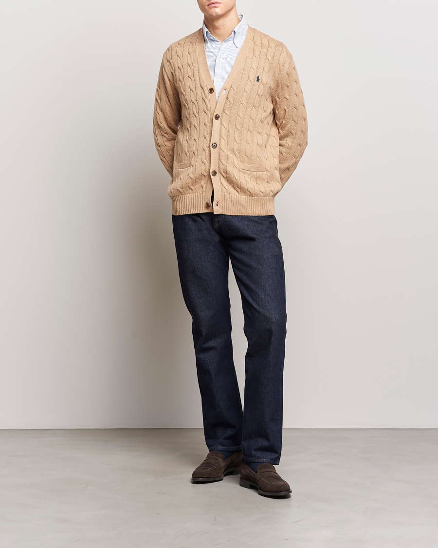 Herren | Pullover | Polo Ralph Lauren | Cotton Cable Cardigan Camel Melange