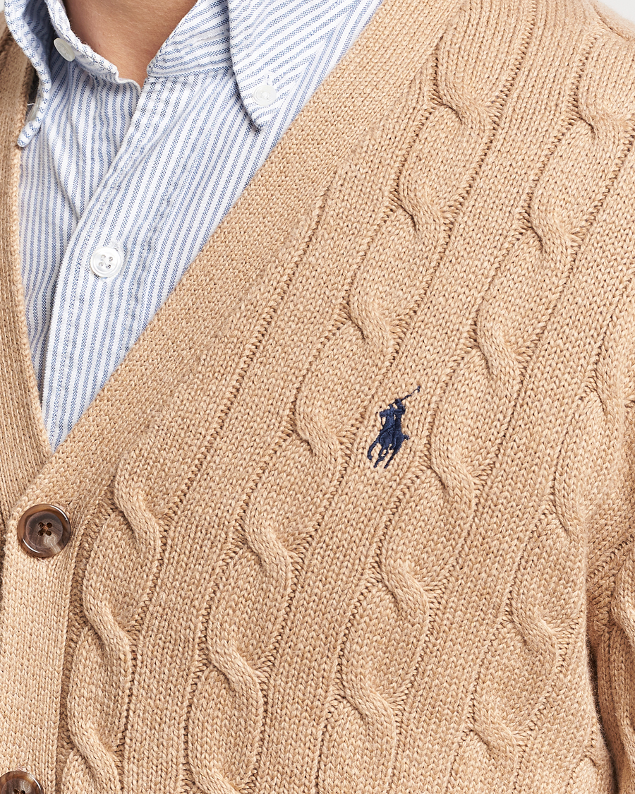 Herren | Pullover | Polo Ralph Lauren | Cotton Cable Cardigan Camel Melange