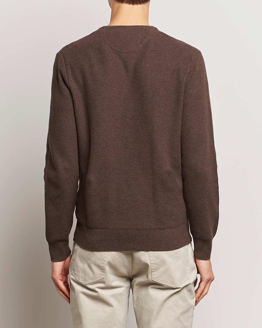 Herren | Pullover | Polo Ralph Lauren | Textured Cotton Crew Neck Sweater Spa Brown Heather