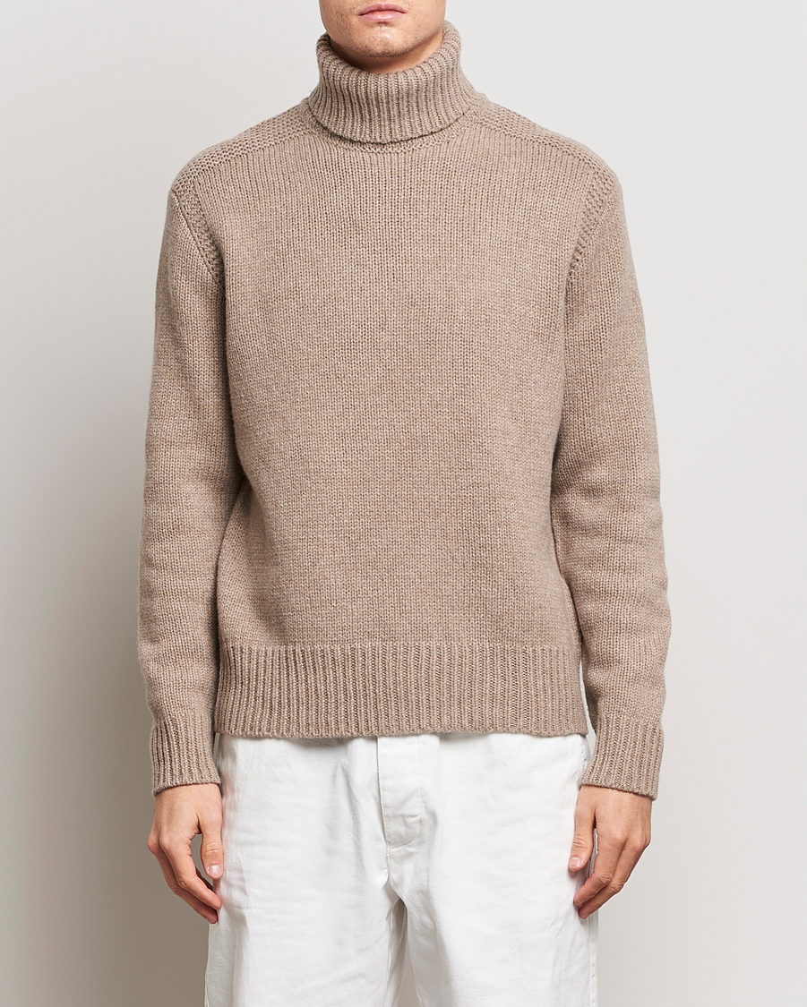 Herren |  | Polo Ralph Lauren | Wool/Cashmere Knitted Rollneck Oak Brown Heather