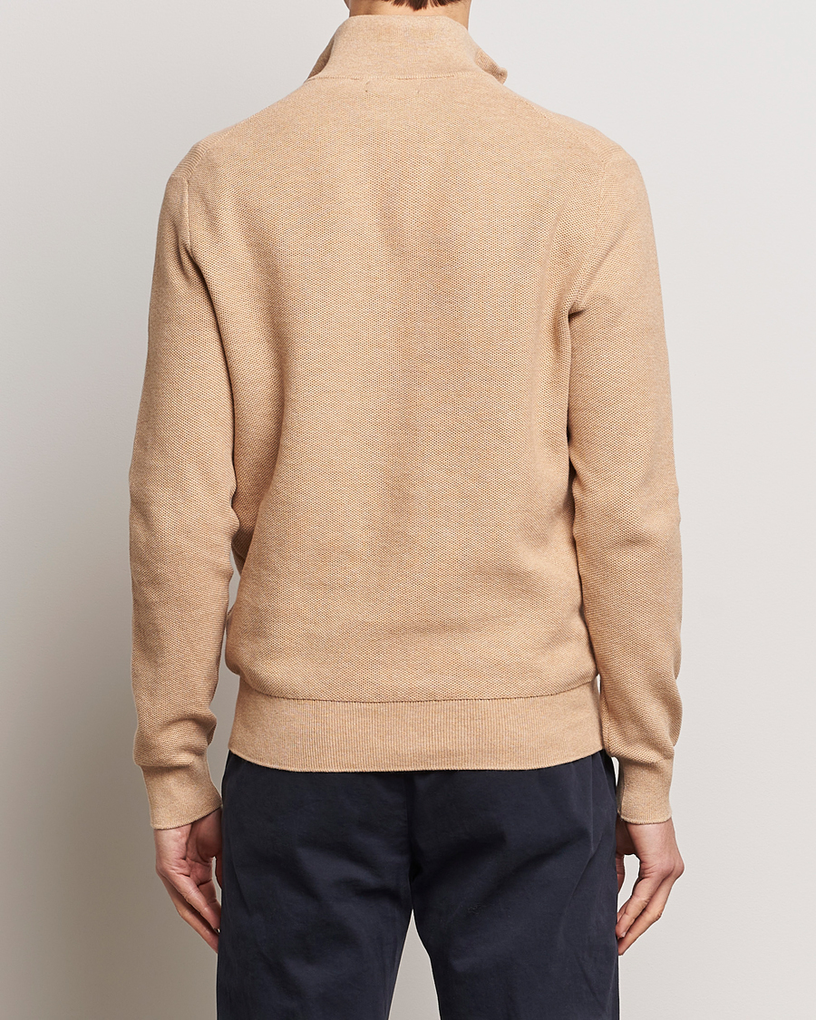 Herren | Pullover | Polo Ralph Lauren | Textured Half Zip Camel Melange