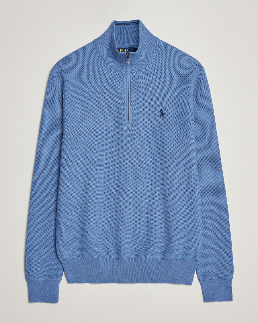 Herren | | Polo Ralph Lauren | Textured Half-Zip Blue Heather