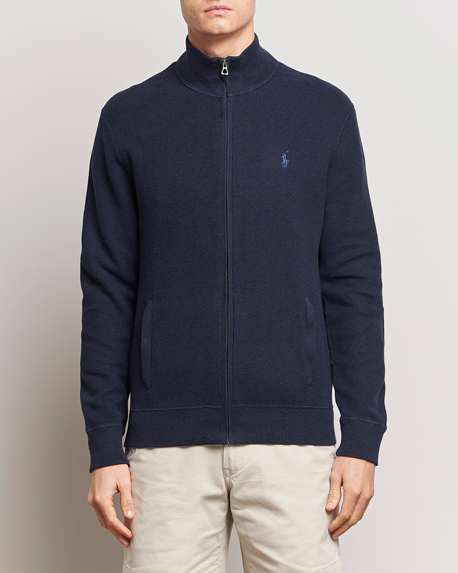 Herren | Pullover | Polo Ralph Lauren | Textured Full-Zip Navy Heather