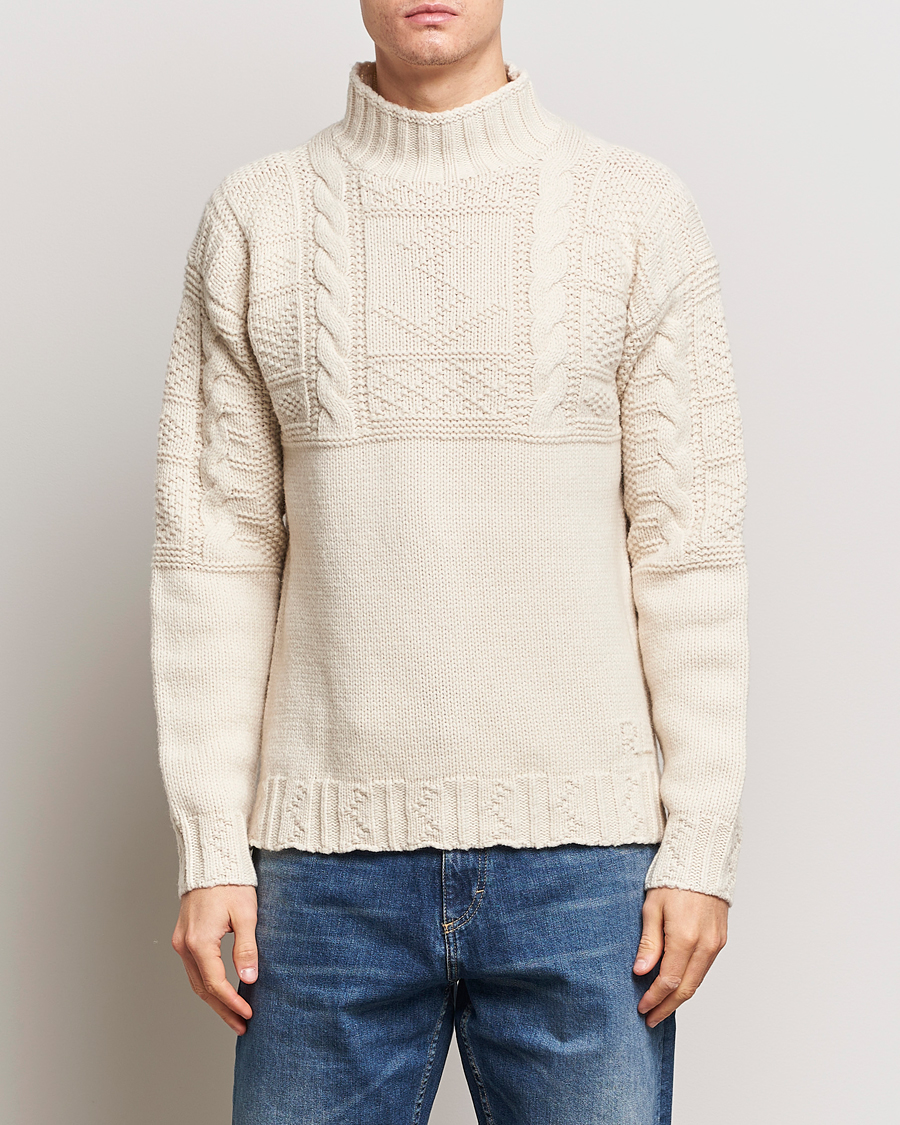 Herren |  | Polo Ralph Lauren | Wool Knitted Aran Rollneck Cream