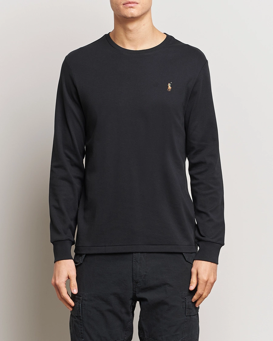 Herren |  | Polo Ralph Lauren | Luxury Pima Cotton Long Sleeve T-Shirt Black
