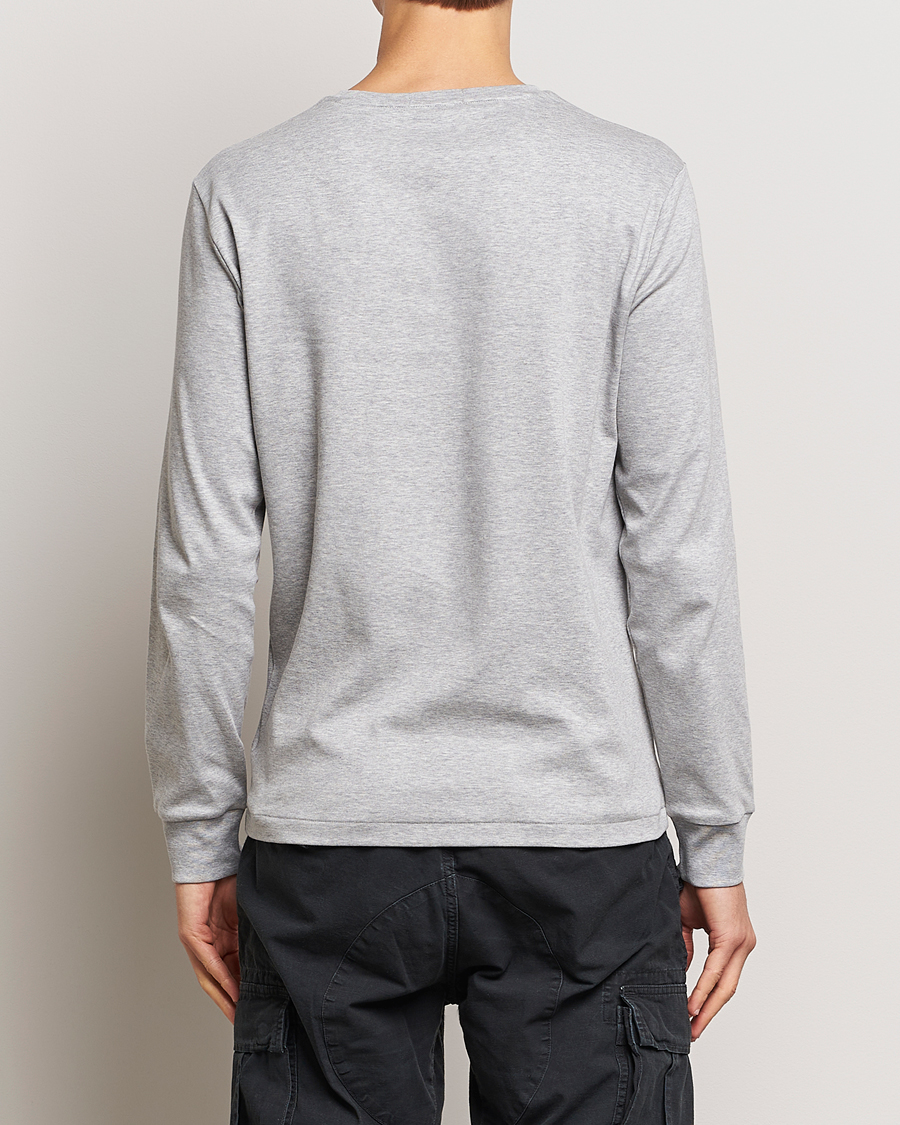 Herren | T-Shirts | Polo Ralph Lauren | Luxury Pima Cotton Long Sleeve T-Shirt Light Grey
