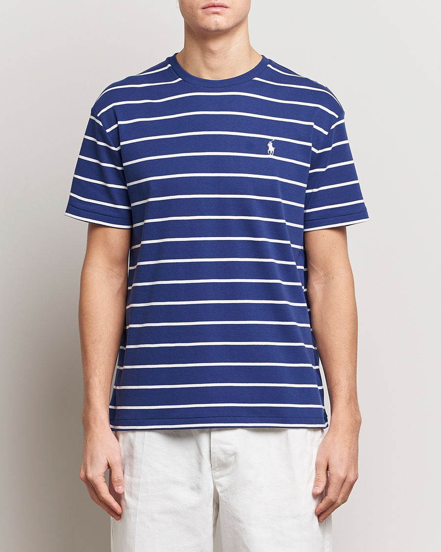 Herren | Kurzarm T-Shirt | Polo Ralph Lauren | Striped Crew Neck T-Shirt Blue/White