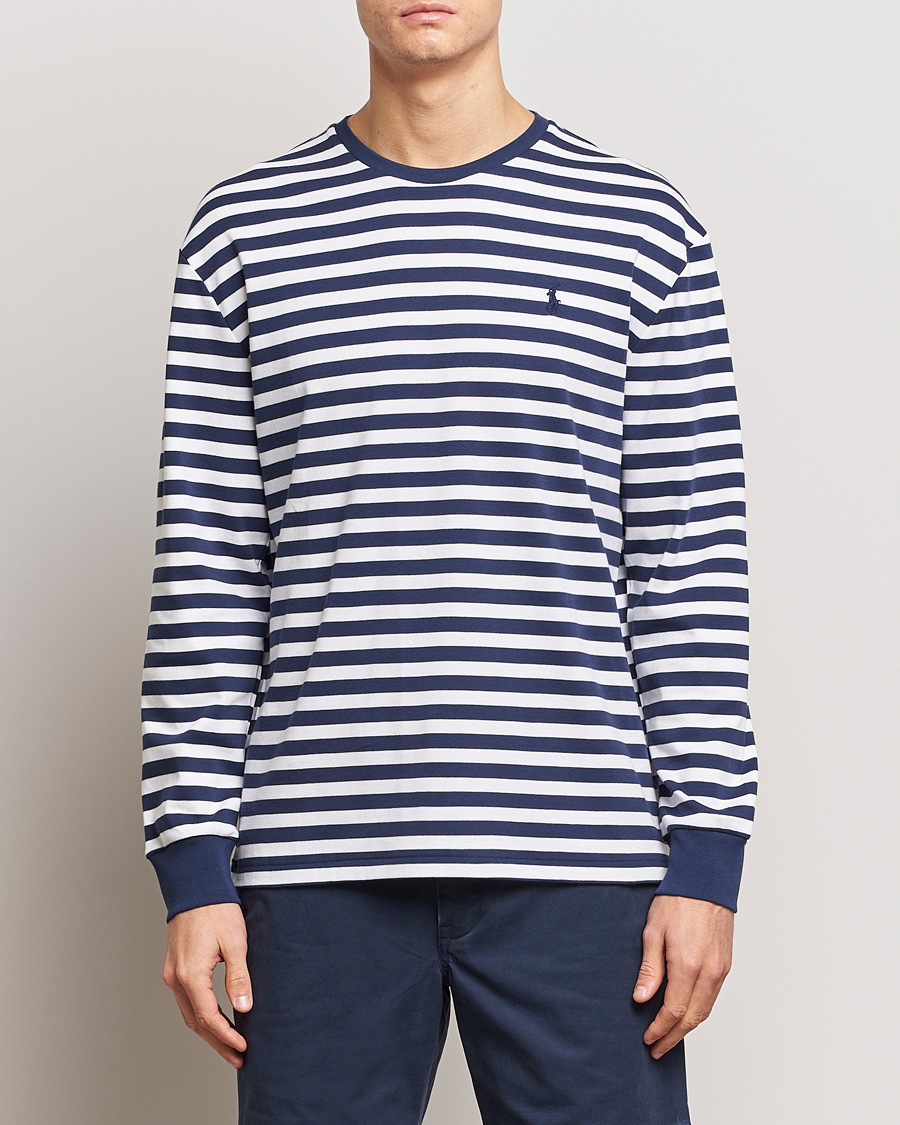 Herren | T-Shirts | Polo Ralph Lauren | Striped Long Sleeve T-Shirt Refined Navy/White