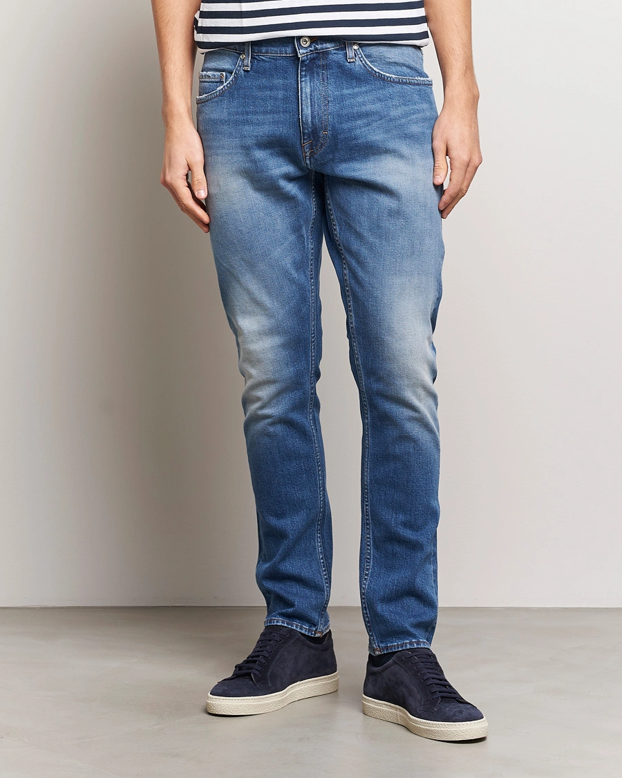 Herren | Sale | Tiger of Sweden | Pistolero Stretch Cotton Jeans Light Blue