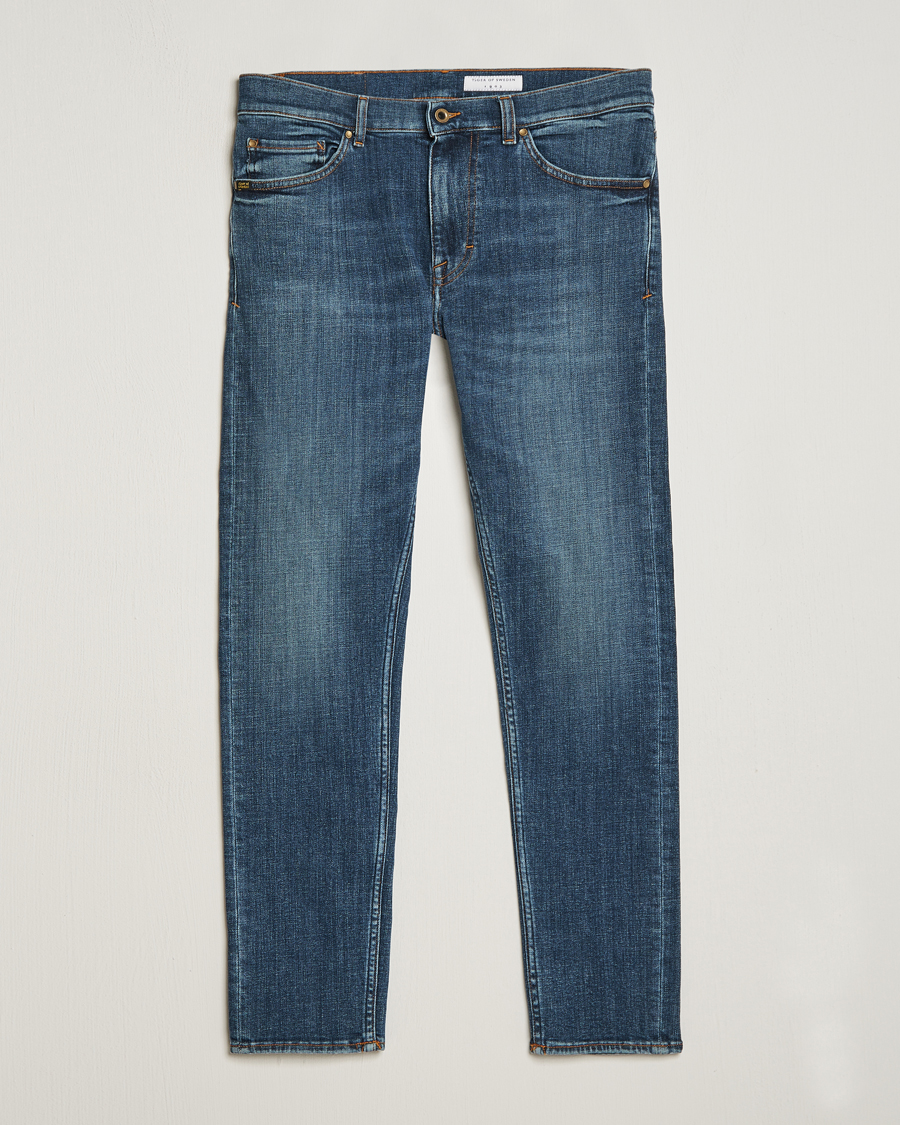 Herren | Jeans | Tiger of Sweden | Evolve Stretch Cotton Jeans Midnight Blue