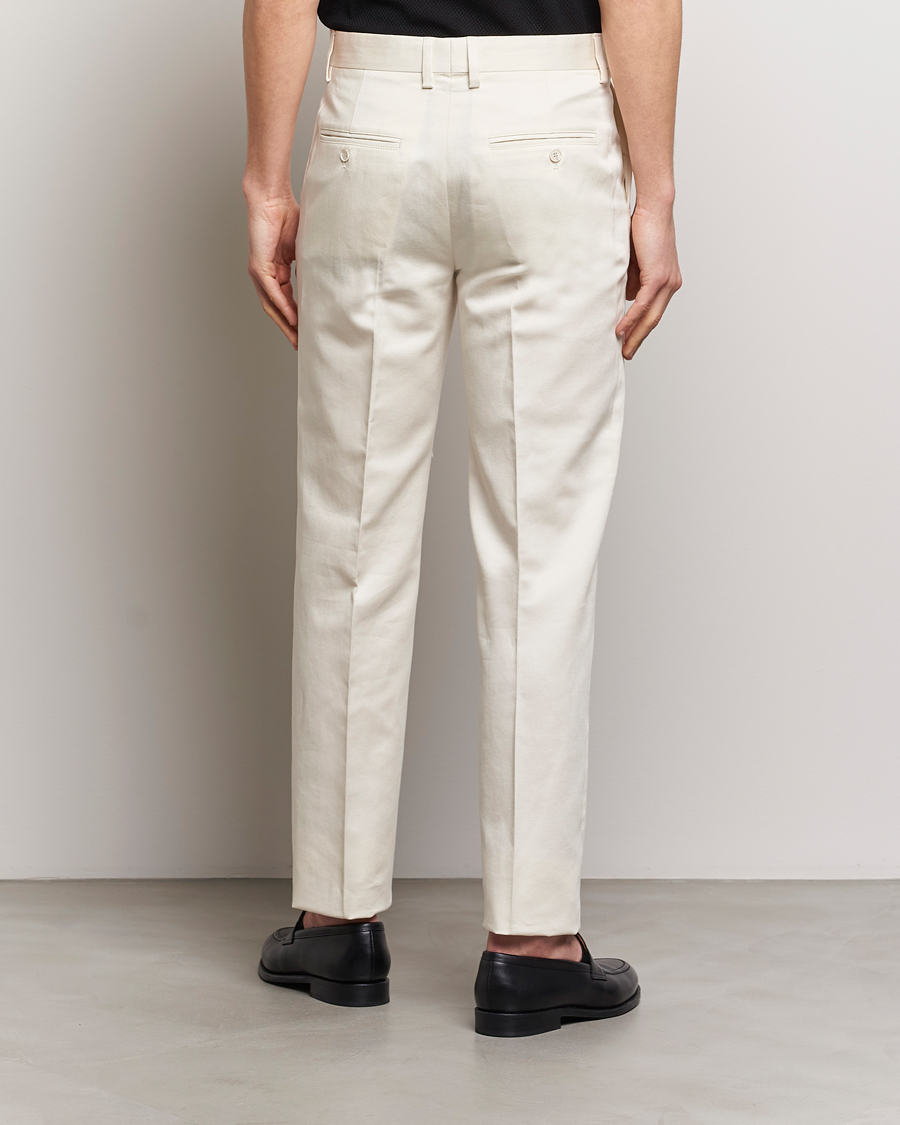 Herren | Hosen | Filippa K | Straight Linen Trousers Bone White
