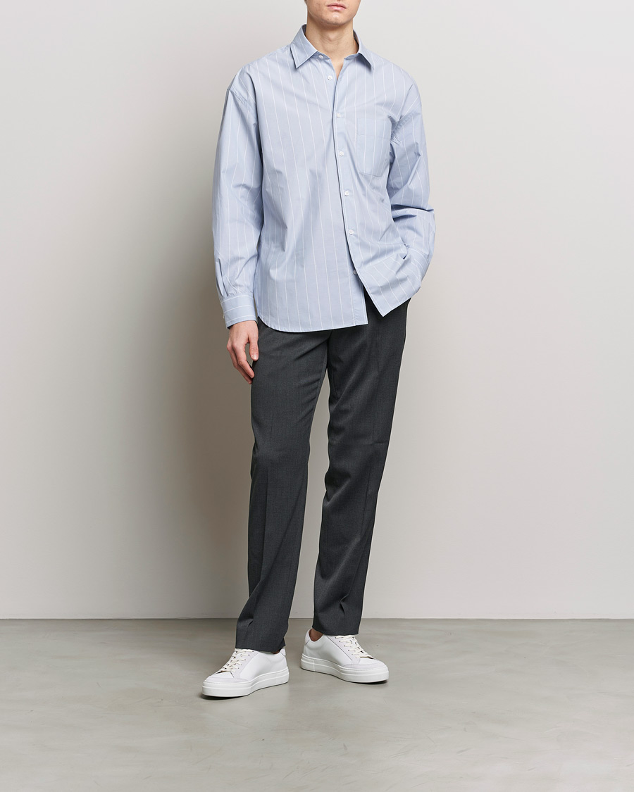Herren | Hosen | Filippa K | Relaxed Terry Wool Trousers Dark Grey Melange