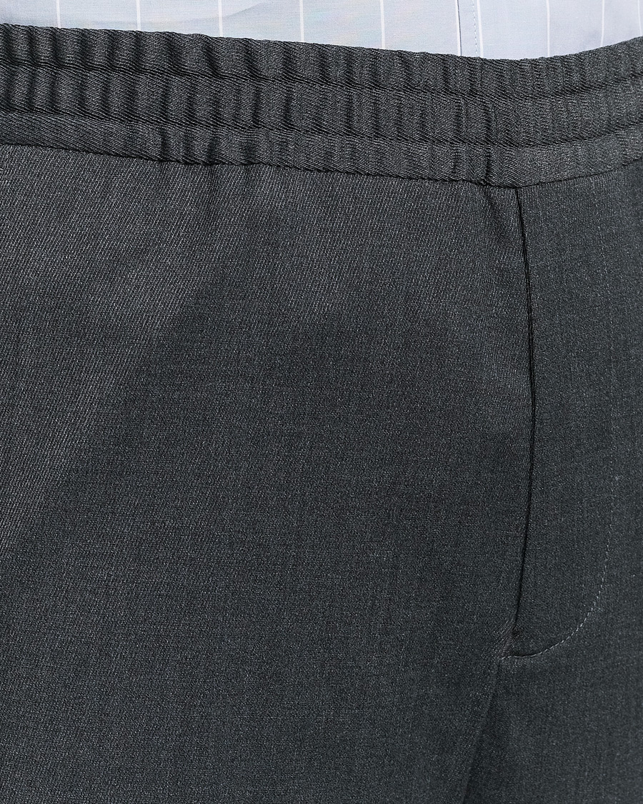 Herren | Hosen | Filippa K | Relaxed Terry Wool Trousers Dark Grey Melange