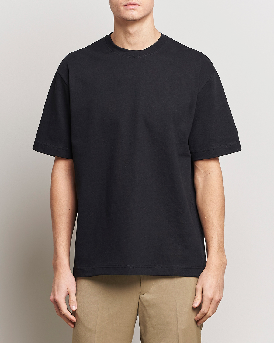 Herren | Business & Beyond | Filippa K | Heavy Cotton Crew Neck T-Shirt Black